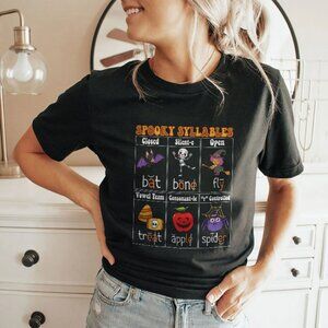 Spooky Syllables Teacher Funny Halloween Shirt 150